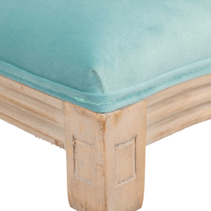 silla velvet azul patas madera 48x46x96 cm