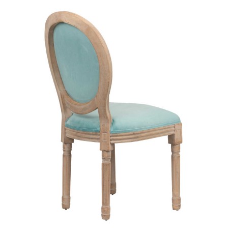 silla velvet azul patas madera 48x46x96 cm