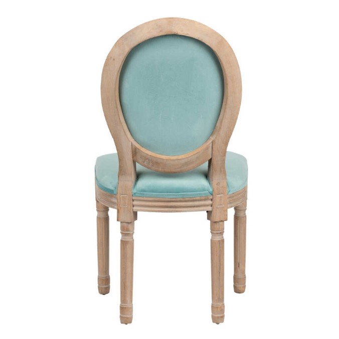 silla velvet azul patas madera 48x46x96 cm