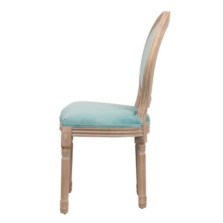silla velvet azul patas madera 48x46x96 cm