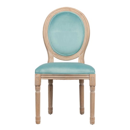 silla velvet azul patas madera 48x46x96 cm