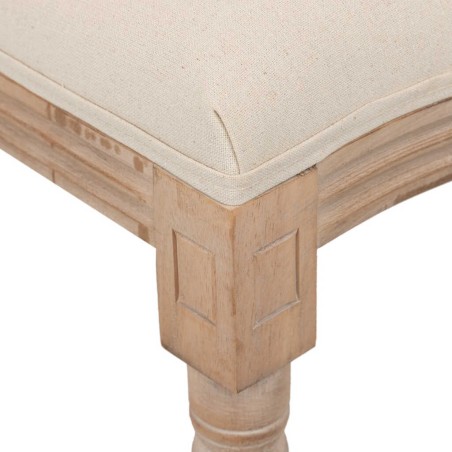silla lino beige capitone 48x46x96 cm