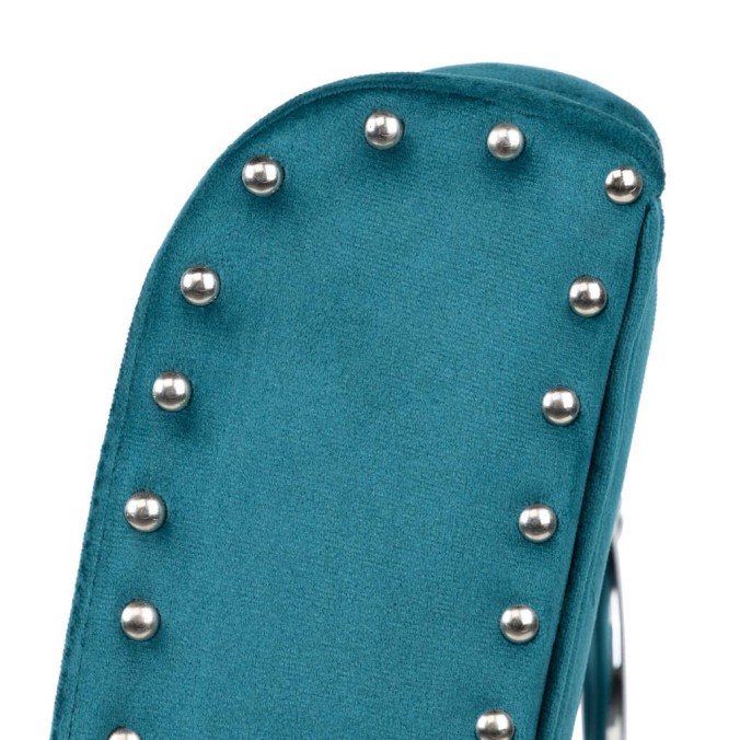 silla velvet capitone con tirador 53x53x102 cm