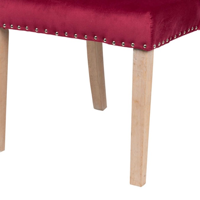 silla velvet capitone con tirador 53x53x102 cm