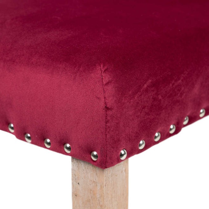 silla velvet capitone con tirador 53x53x102 cm
