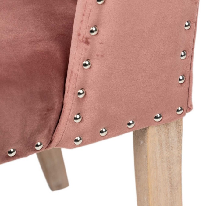 silla velvet capitone con tirador 53x53x102 cm