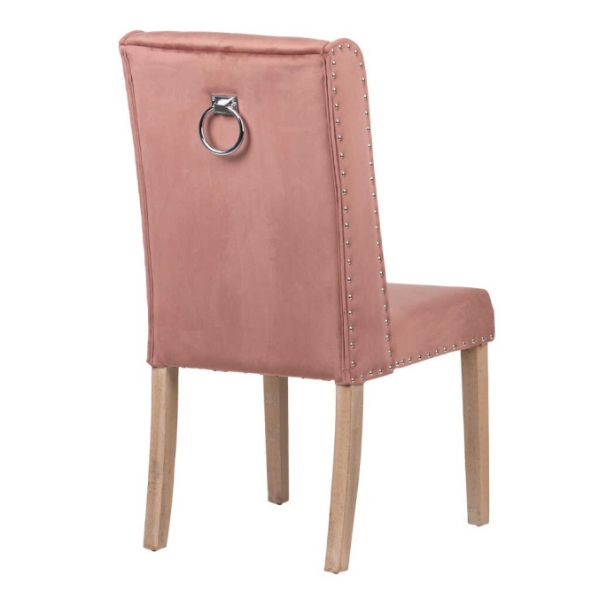 silla velvet capitone con tirador 53x53x102 cm