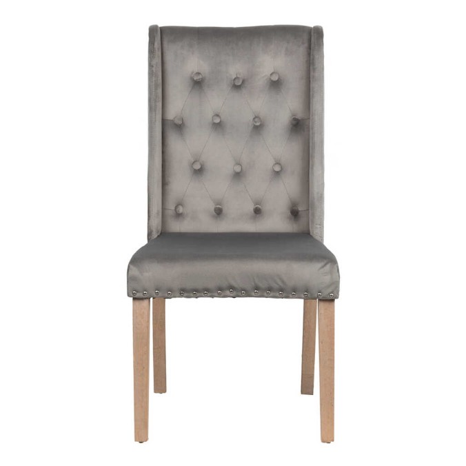 silla velvet capitone con tirador 53x53x102 cm