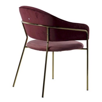 silla velvet rosa/granate c/p. doradas 57x59x82 cm 2