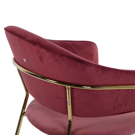 silla velvet rosa/granate c/p. doradas 57x59x82 cm