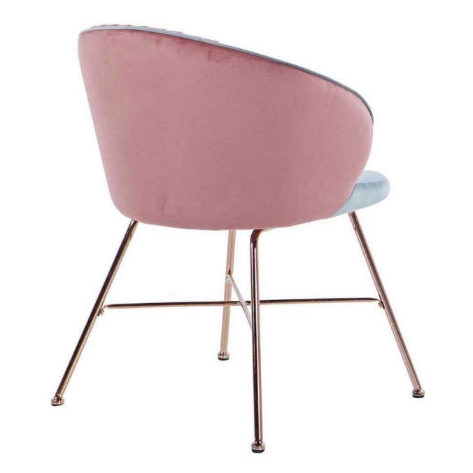 silla verde menta-rosa c/ patas cobre 55x57x78 cm