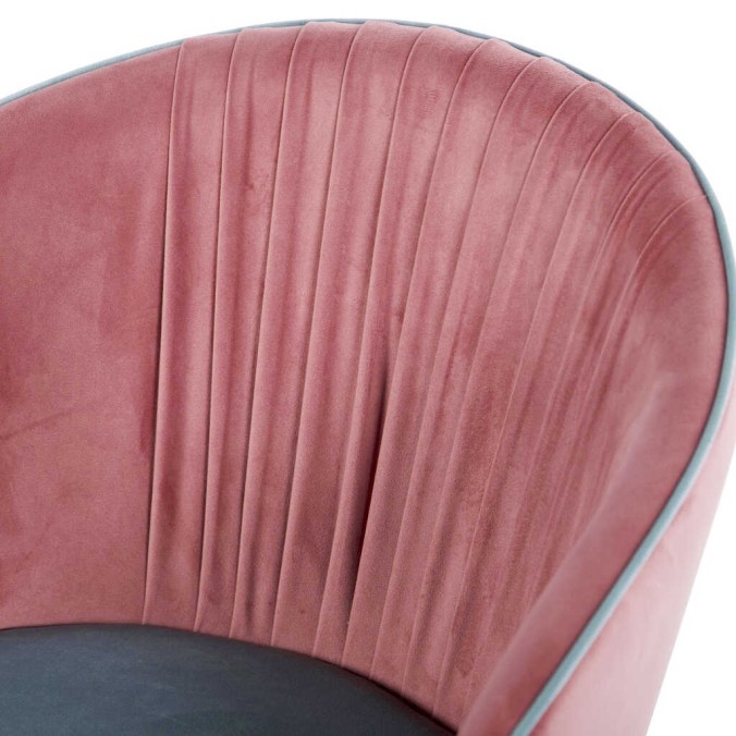 silla verde menta-rosa c/ patas cobre 55x57x78 cm