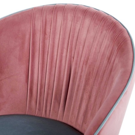 silla verde menta-rosa c/ patas cobre 55x57x78 cm