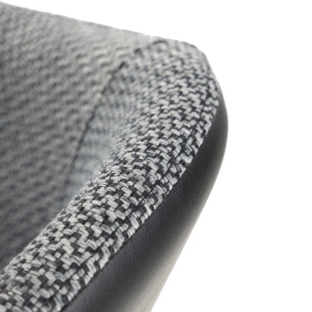 silla metal pu-poliester grey-black 59x60x80 cm