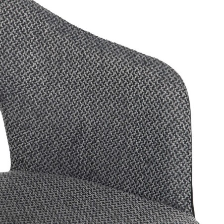 silla metal pu-poliester grey-black 59x60x80 cm