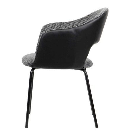 silla metal pu-poliester grey-black 59x60x80 cm