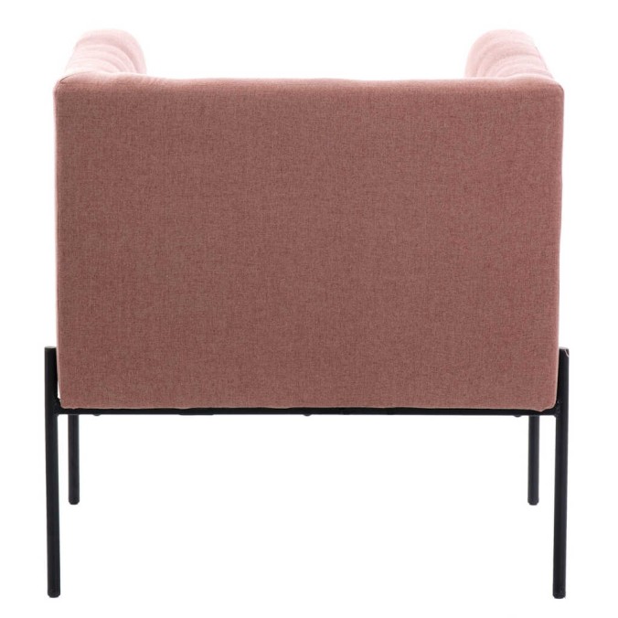 sillon textil rosa c/patas metal negro 70x65x75 cm sillon textil rosa c/patas metal negro 70x65x75 cm