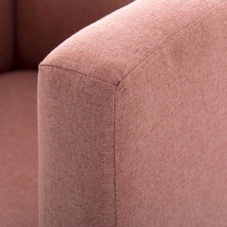sillon textil rosa c/patas metal negro 70x65x75 cm