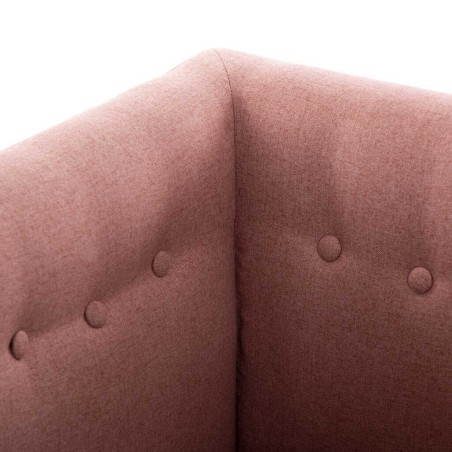 sillon textil rosa c/patas metal negro 70x65x75 cm