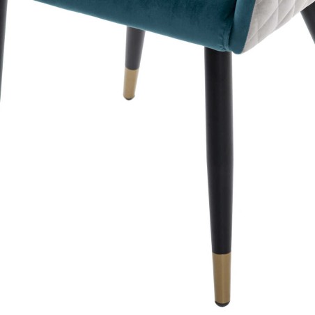 silla velvet azul enves diamante gris 55x57x76 cm