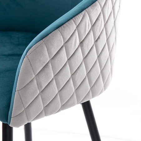 taburete bar velvet azul enves gris 52x50x99 cm