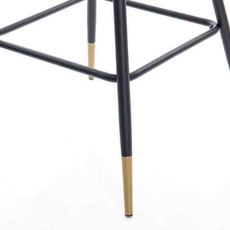 taburete bar velvet azul enves gris 52x50x99 cm