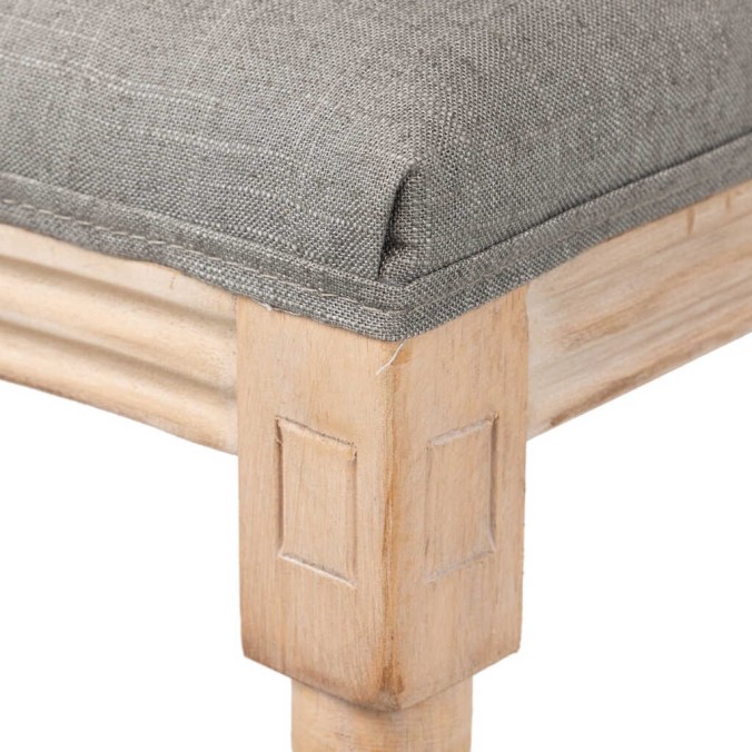 silla madera lino topo patas madera 50x47x95 cm