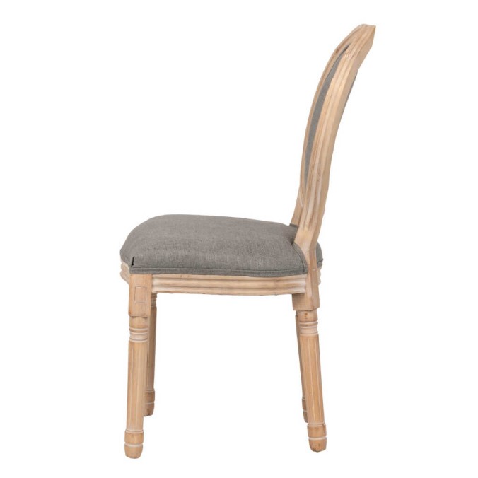 silla madera lino topo patas madera 50x47x95 cm