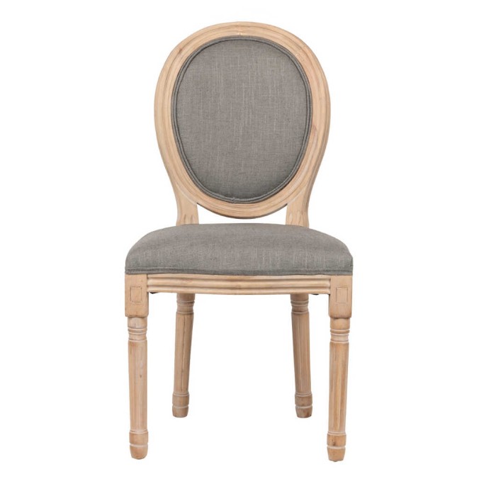 silla madera lino topo patas madera 50x47x95 cm