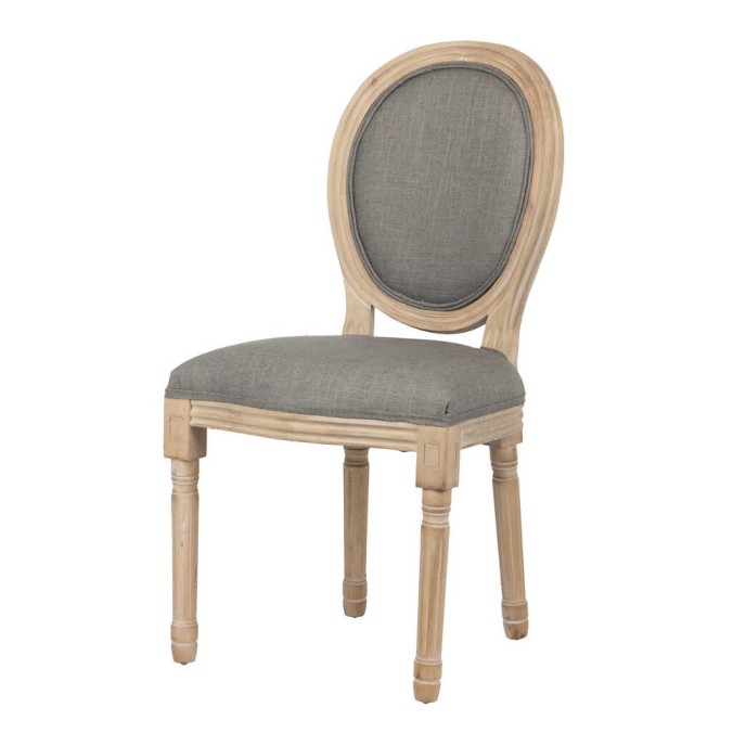 silla madera lino topo patas madera 50x47x95 cm