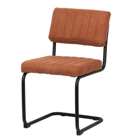 silla metal chenilla teja 50x56x87 cm