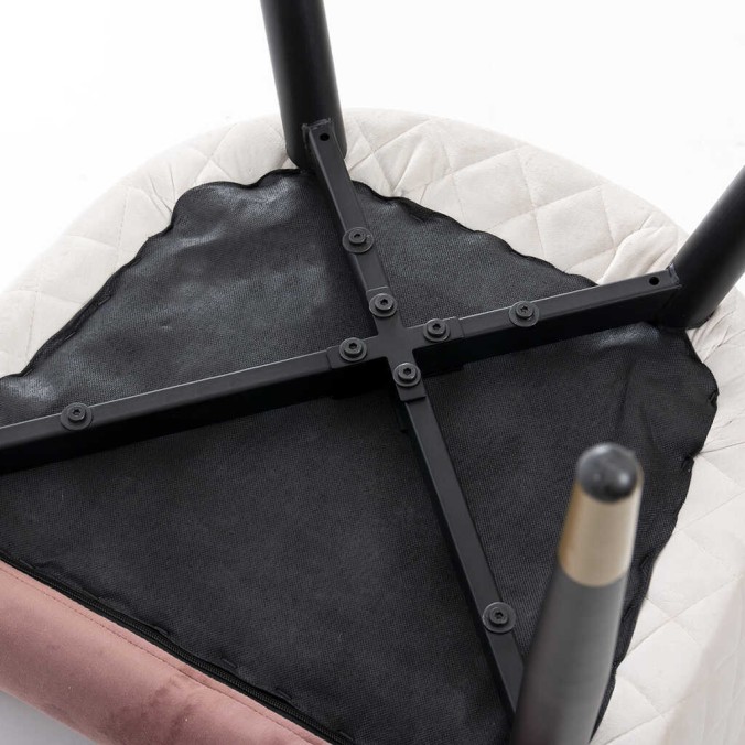 silla velvet rosa enves diamante beige 55x57x76 cm