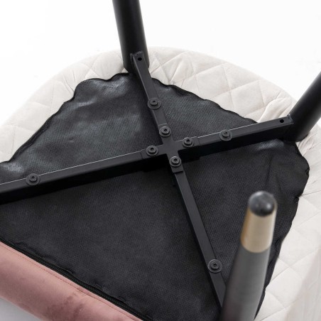 silla velvet rosa enves diamante beige 55x57x76 cm