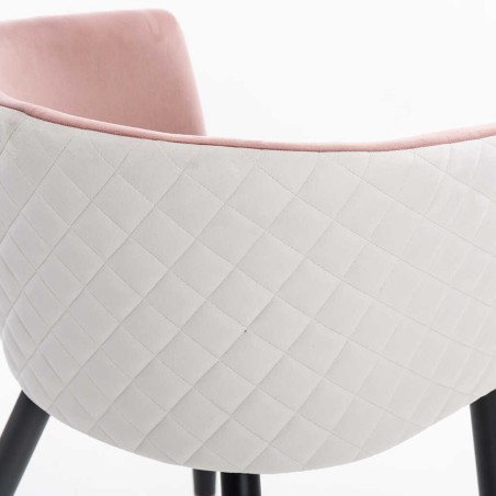 silla velvet rosa enves diamante beige 55x57x76 cm