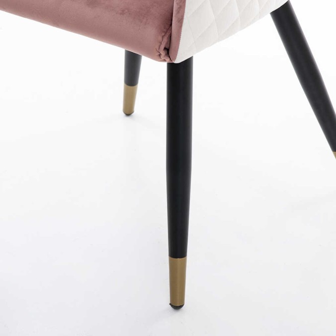silla velvet rosa enves diamante beige 55x57x76 cm