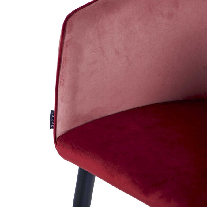 silla velvet granate-rosa c/ tirador 55x57x76 cm