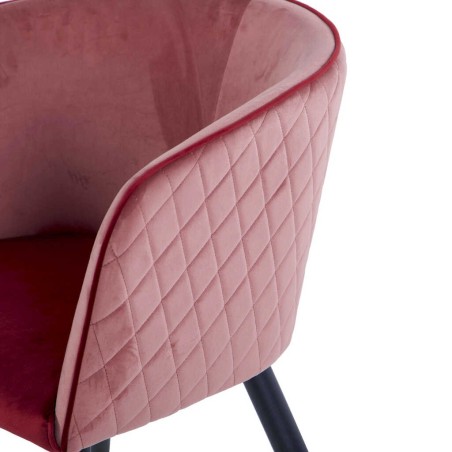 silla velvet granate-rosa c/ tirador 55x57x76 cm