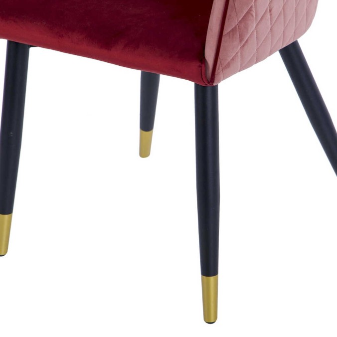 silla velvet granate-rosa c/ tirador 55x57x76 cm