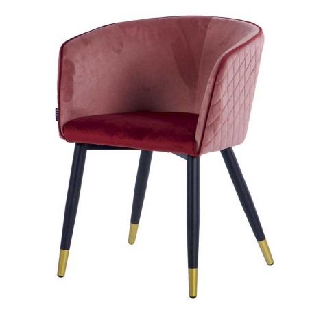 silla velvet granate-rosa c/ tirador 55x57x76 cm