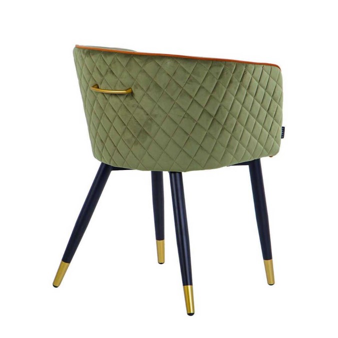silla velvet naranja-verde c/ tirador 55x57x76 cm