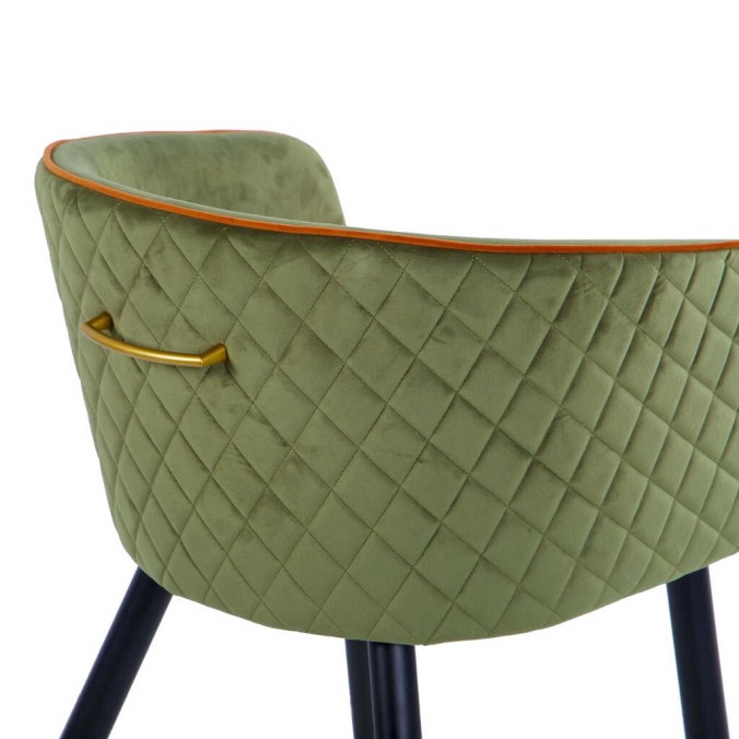 silla velvet naranja-verde c/ tirador 55x57x76 cm