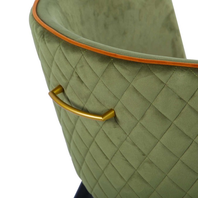silla velvet naranja-verde c/ tirador 55x57x76 cm