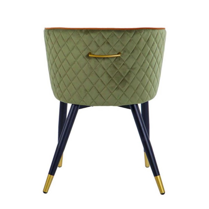 silla velvet naranja-verde c/ tirador 55x57x76 cm