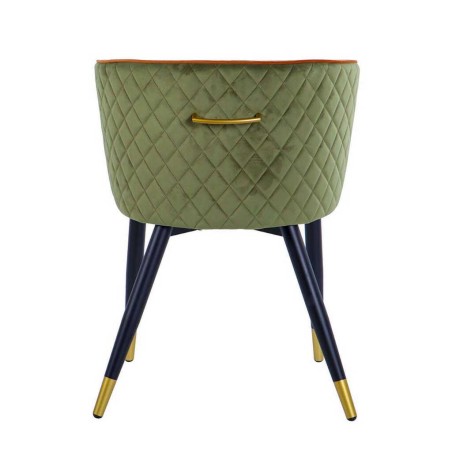 silla velvet naranja-verde c/ tirador 55x57x76 cm