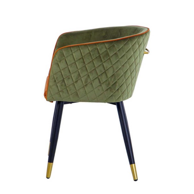 silla velvet naranja-verde c/ tirador 55x57x76 cm