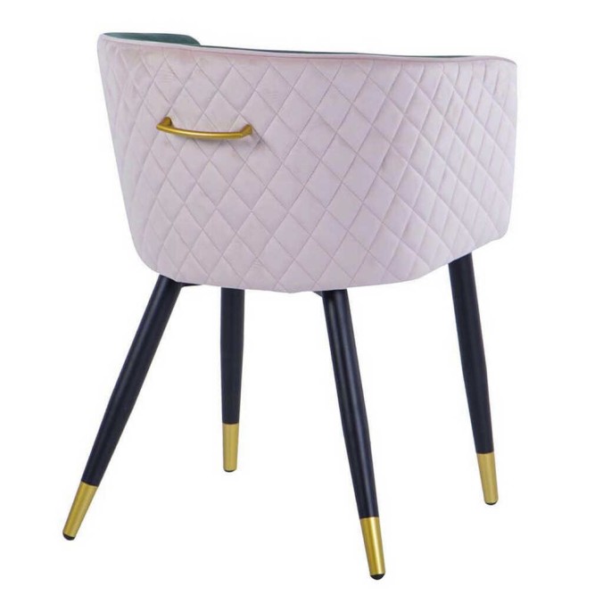 silla velvet rosa-verde c/ tirador 55x57x76 cm