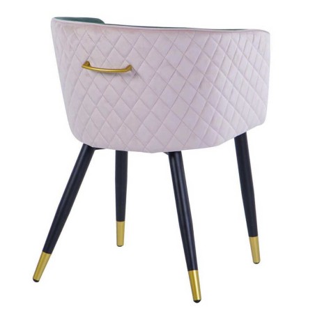 silla velvet rosa-verde c/ tirador 55x57x76 cm