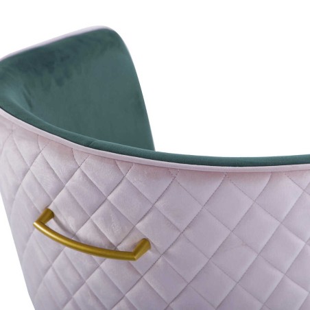 silla velvet rosa-verde c/ tirador 55x57x76 cm