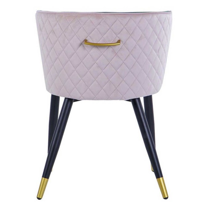 silla velvet rosa-verde c/ tirador 55x57x76 cm