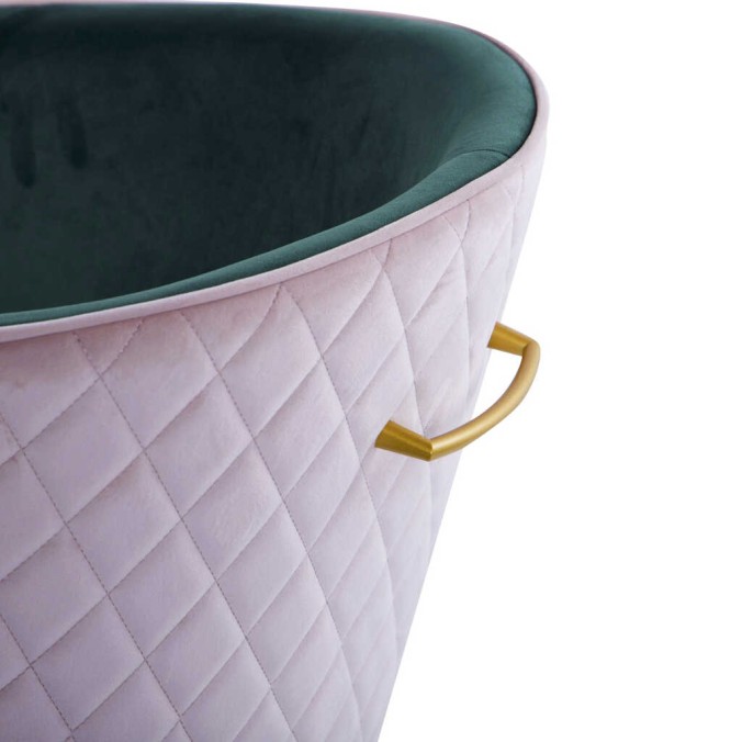 silla velvet rosa-verde c/ tirador 55x57x76 cm